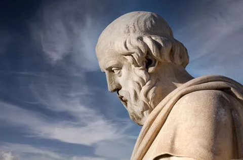 Classic statue of Plato Stock Photos