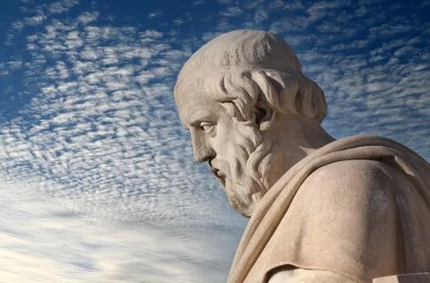 Classic statue of Plato Stock Photos