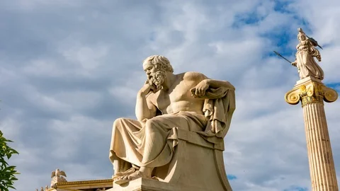 Classic Statue of Socrates Stock Footage 107332103