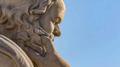 Classic statue of Socrates Stock Footage 119175459