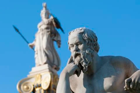Classic statue Socrates Stock Photos