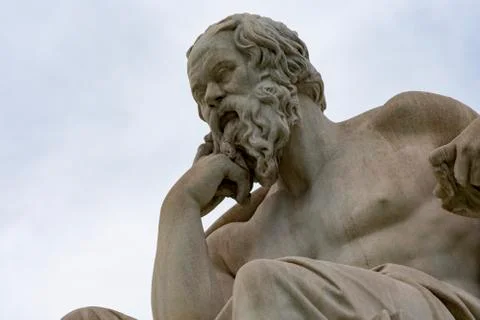Classic statue of Socrates Stock Photos