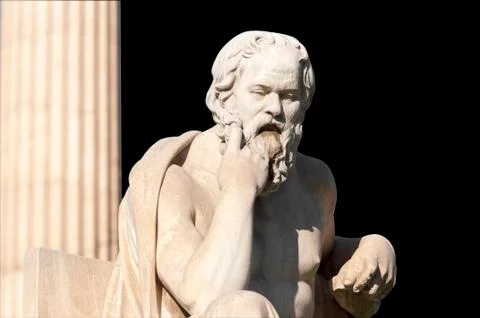 Classic statue of Socrates Stock Photos