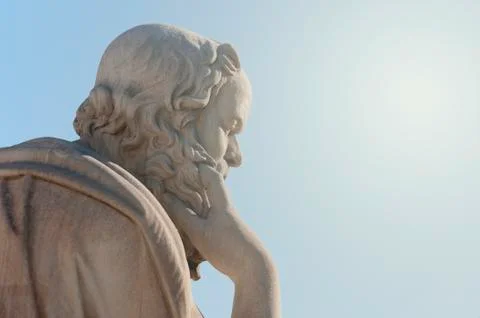 Classic statue of Socrates Stock Photos