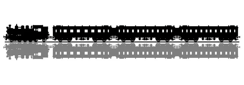 Classic steam train Stock Illustration