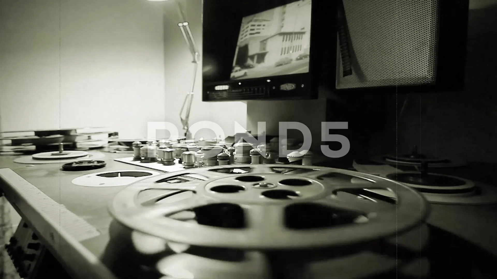 Classic Steenbeck Movie Film Editing /Vi, Stock Video