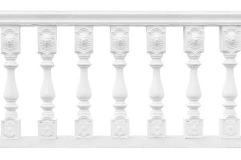Classic Stone Pillars Balustrade with Columns. Stock Illustration