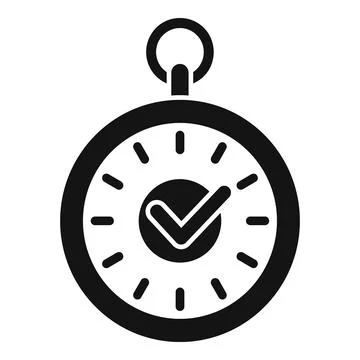 Classic stopwatch duration icon simple vector. Clock event Stock Illustration