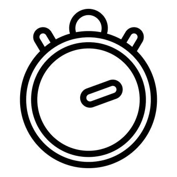 Classic stopwatch icon outline vector. Duration time Stock Illustration