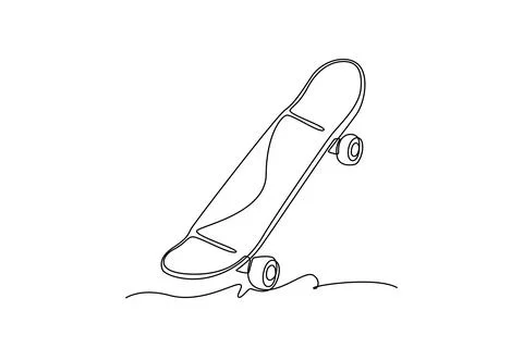 Classic street skateboard, tilted dynamically to show deck grip Stock-Illustration