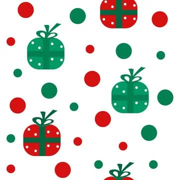 Classic style Christmas seamless pattern for new year eve gift wrapping. New Illustrazione stock