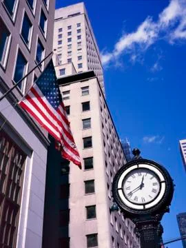Classic style clock on Fifth Ave. in Manhattan. Stock-Fotos