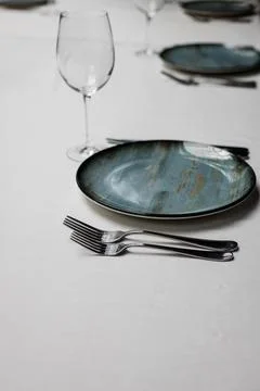 Classic style tableware. Photos