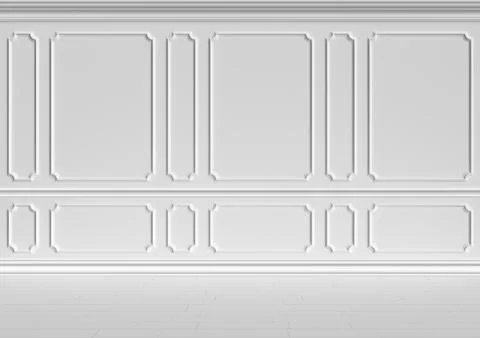 Classic style wite wall Illustrazione stock