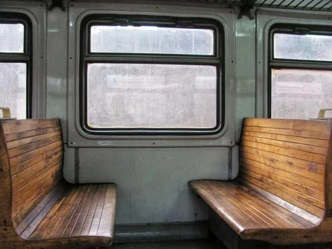 Classic Suburban Train Interior Stock Photos