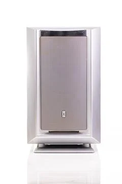 A classic subwoofer, an active lowfrequency speaker designed for home theat.. Stock Photos