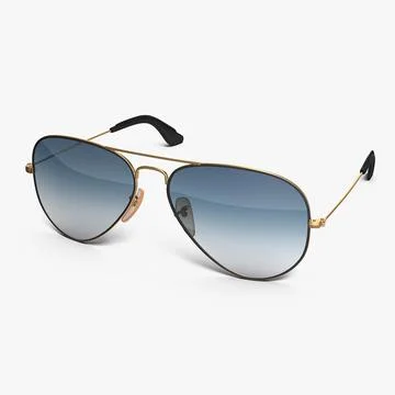 Classic Sunglasses Gradient Light Blue 3D Model
