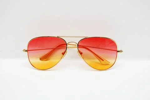 Classic sunglasses with a gradient on a white background. Stock Photos