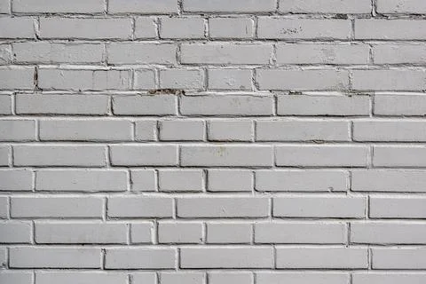 Classic surface of white obsolete bricks, worn Stock Photos