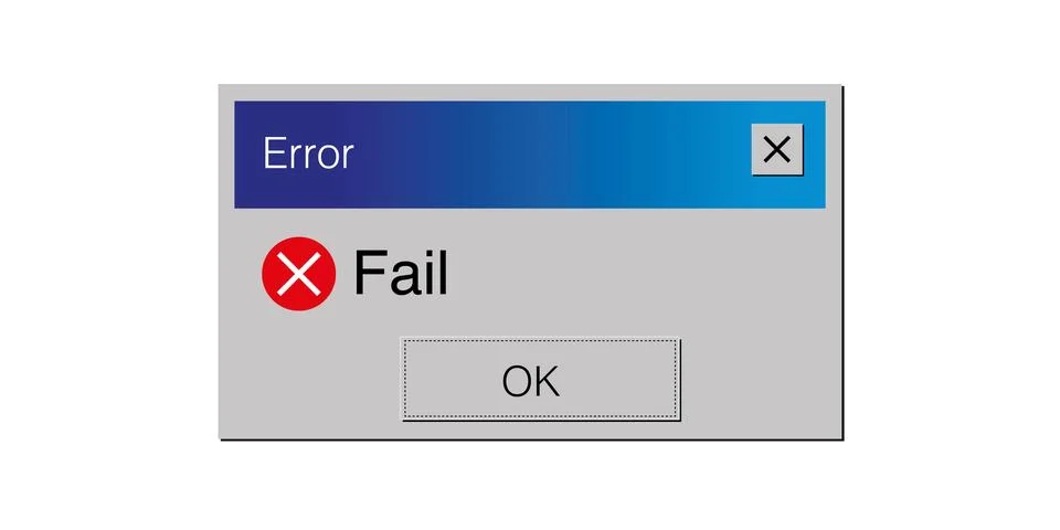 Classic system error warning dialog Stock-Illustration