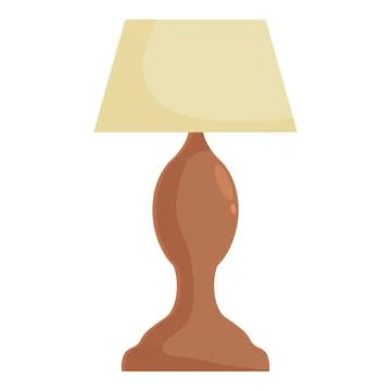 Classic table lamp illuminating the room Stock Illustration