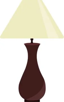 Classic table lamp. Vector lamp for lighting. Lamp for interior design Stock Illustration