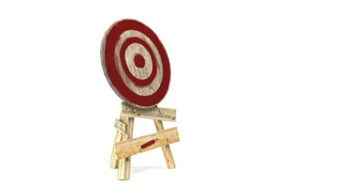 Classic target 3d with arrows. Metaphoric success background 스톡 동영상 8075734