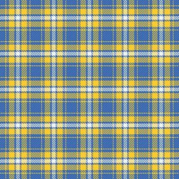 Classic tartan pattern in blue, yellow, and white.  A versatile background fo 库存插图