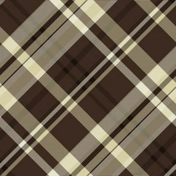 Classic tartan pattern in brown and beige. Seamless textile design ideal for  Stock Illustration