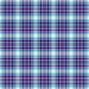 Classic tartan pattern in cool blues  purples. A seamless fabric texture, per Stock Illustration