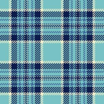 Classic tartan pattern in cool blues and cream.  Seamless textile design gr.. Stock Illustration
