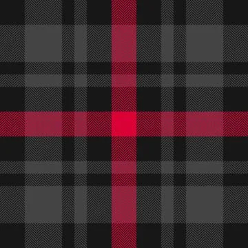 Classic tartan pattern in dark gray and vivid red. Great for backgrounds, tex 스톡 일러스트