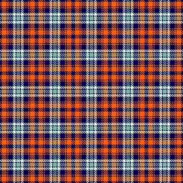 Classic tartan pattern design featuring vibrant orange and deep blue hues w.. Stock Illustration