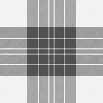 Classic tartan pattern. Elegant grey and white plaid design ideal for fabric, Illustrazione stock