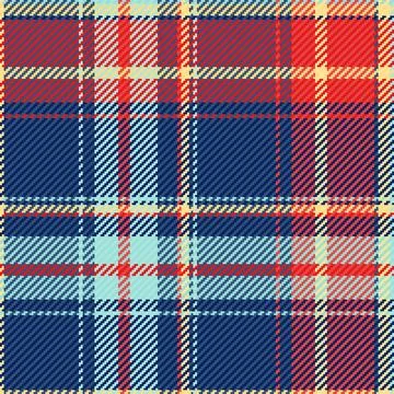 Classic tartan pattern evokes tradition and warmth. The detailed weave in blu Stockillustratie