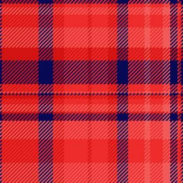 Classic tartan pattern, featuring vibrant red and dark blue. Seamless texture Illustrazione stock