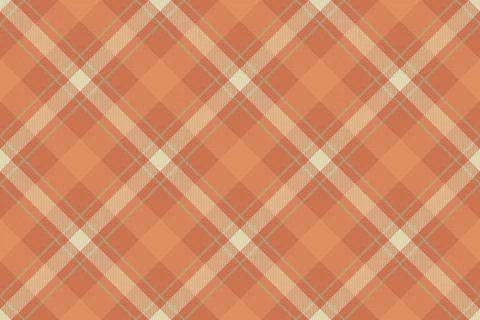Classic tartan pattern featuring warm orange and beige hues. Evokes comfort,  Stock Illustration