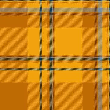 Classic tartan pattern with gold and blue lines. Timeless Scottish fabric d.. Stock Illustration