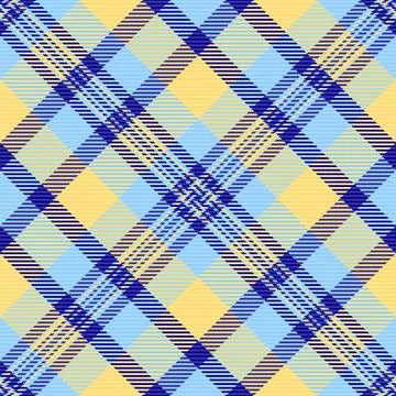 Classic tartan pattern in light blue, yellow, and navy. Great for backgroun.. 스톡 일러스트
