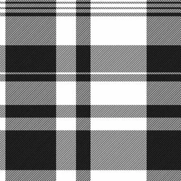 Classic tartan pattern with a modern edge. Black and white checkered design p Illustrazione stock