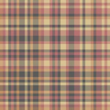 Classic tartan pattern in muted earth tones. Seamless plaid design evokes tra 库存插图