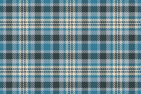 Classic tartan pattern. Seamless texture featuring woven fabric design in blu Stock Illustration