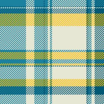 Classic tartan pattern in teal, gold, and beige hues. Perfect for backgrounds Stock Illustration