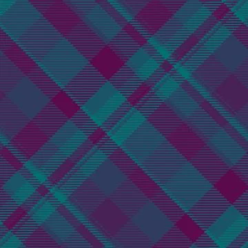 Classic tartan pattern. A textured plaid design in purple and teal. Timeless  库存插图