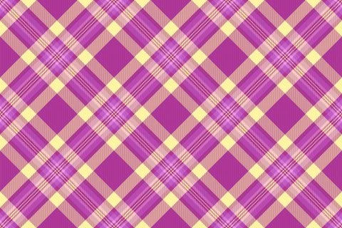 Classic tartan pattern in vibrant purples and yellow. Ideal for textiles, bac Stock Illustration