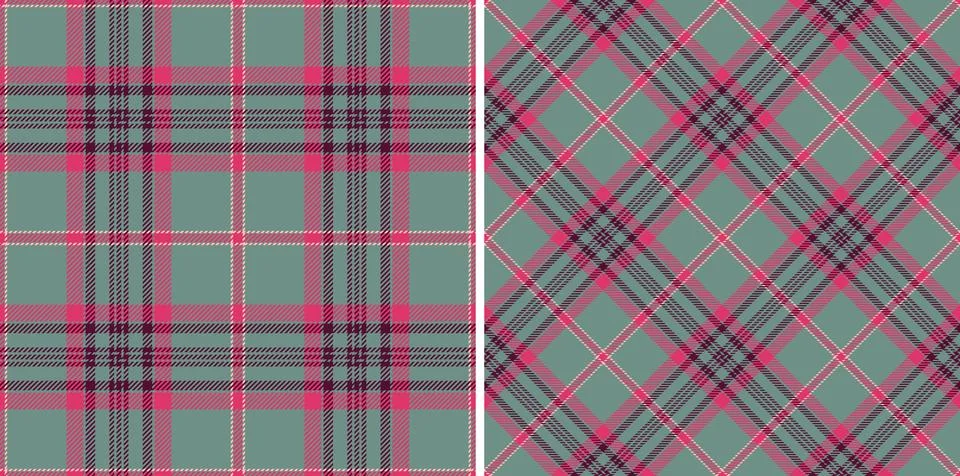 Classic tartan patterns. Versatile for textile design, backgrounds, or seas.. Stock Illustration