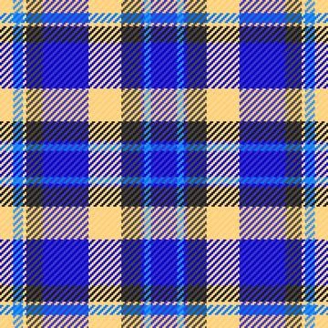 Classic tartan plaid pattern in blue, black, and tan. Timeless textile design Stock Illustration