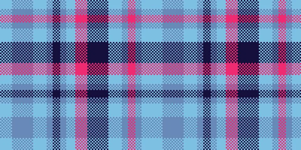 Classic tartan plaid pattern in cool blues and pinks. A timeless texture idea 스톡 일러스트