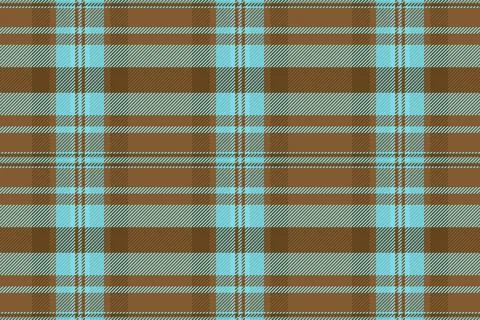 Classic tartan plaid pattern. Features a textured weave in brown, blue, and t Stock Illustration