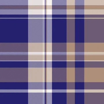 Classic tartan plaid pattern in navy, beige, and white. Suitable for textiles Illustrazione stock